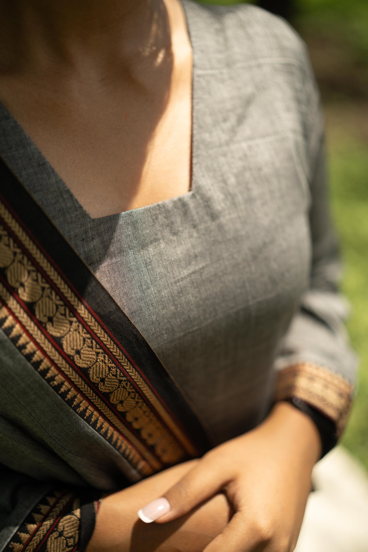 Studio  Grey Malar Narayanpet Cotton (Pant / Bottom Only)