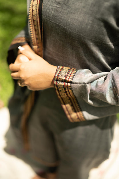 Studio  Grey Malar Narayanpet Cotton (Pant / Bottom Only)