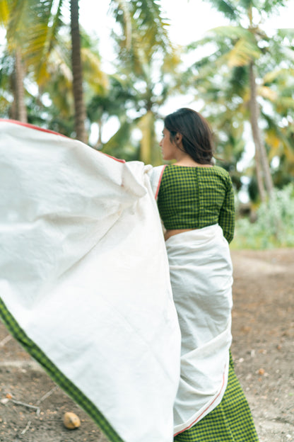 Tulsi Saree and Unstitched Blouse with 1m fabric