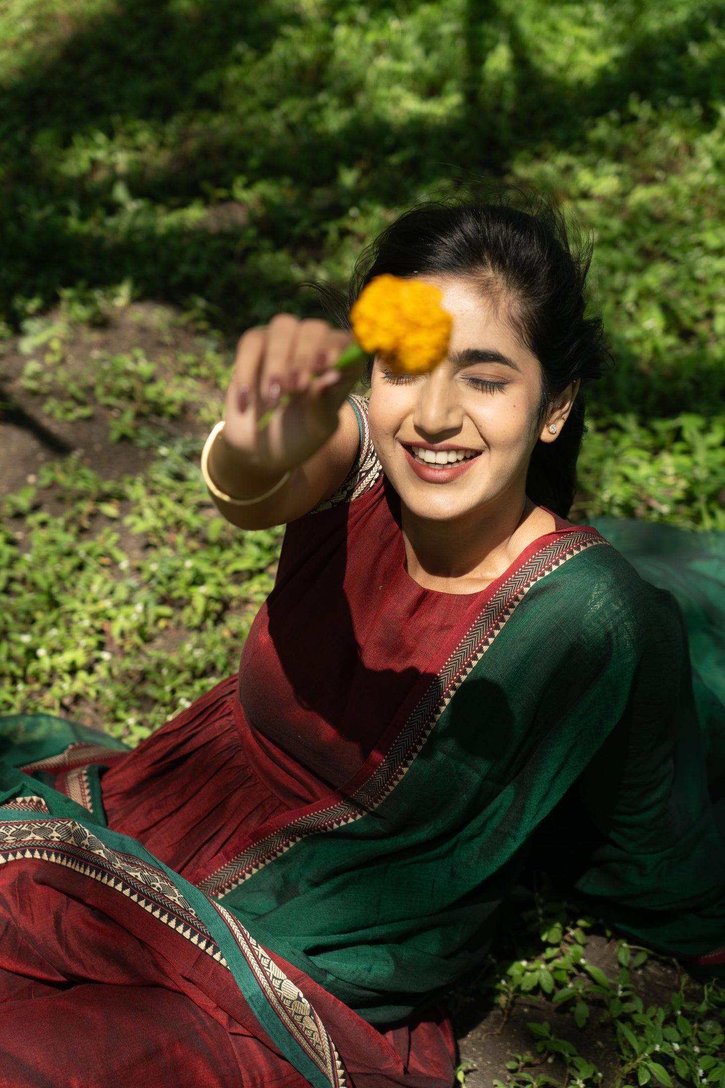 Studio  Maroon Sharara Set