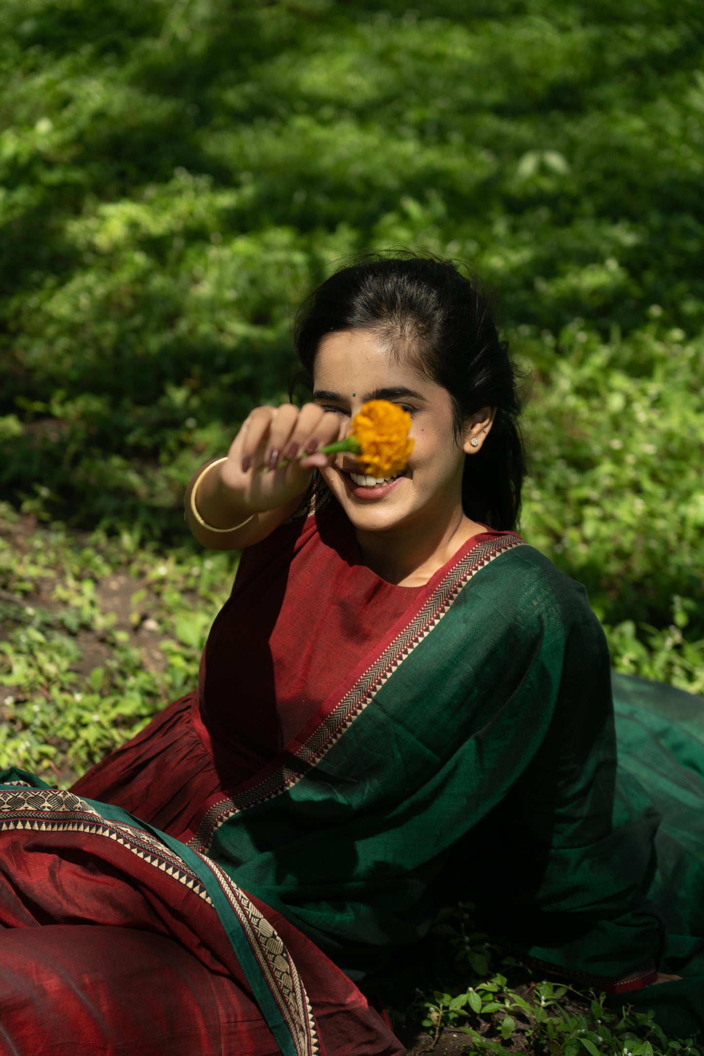 Studio  Maroon Sharara Set (Green Dupatta Only)