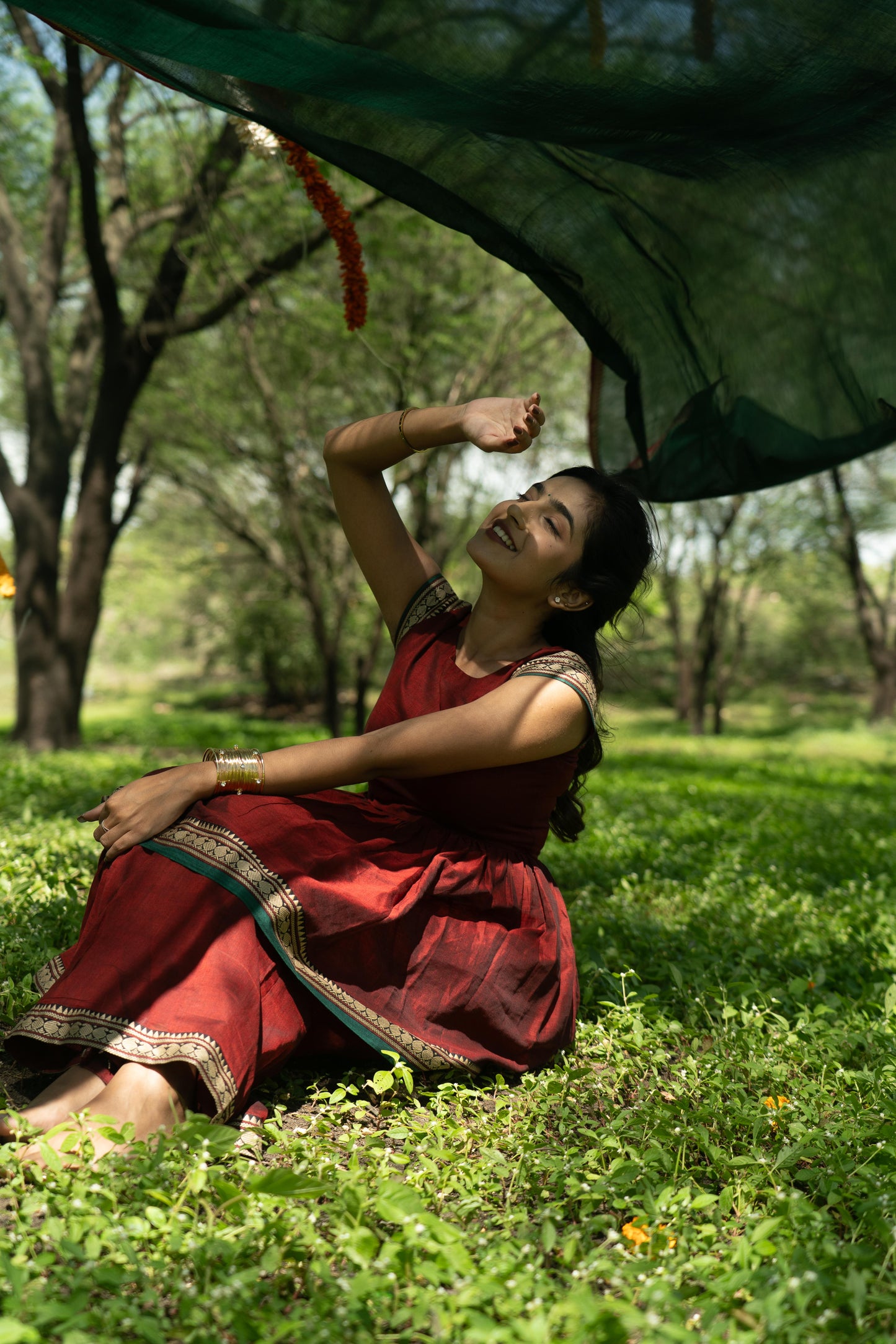 Studio  Maroon Sharara Set