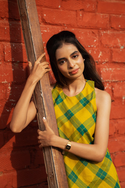 Rasika A Line Dress - Manjal