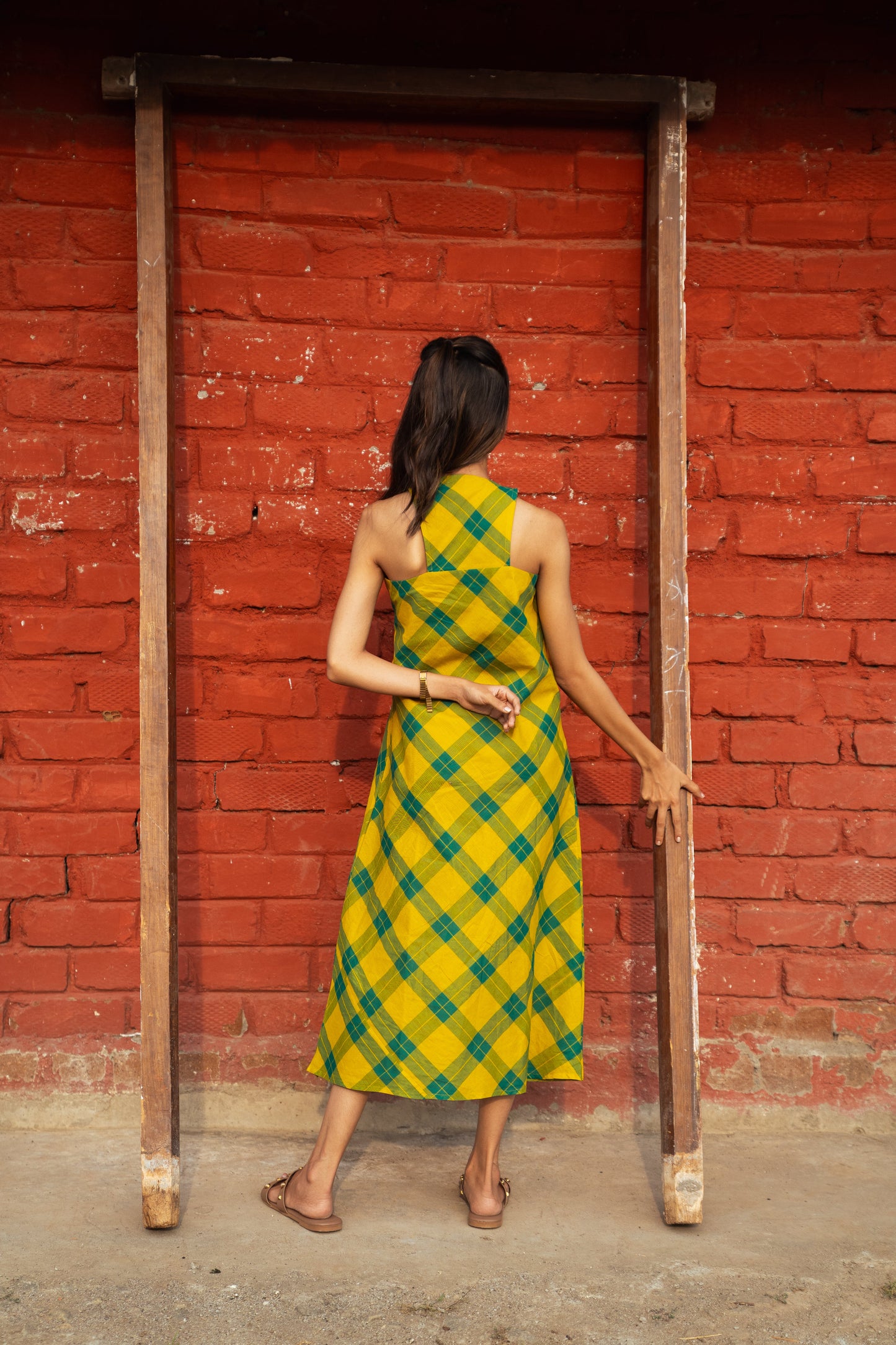 Rasika A Line Dress - Manjal