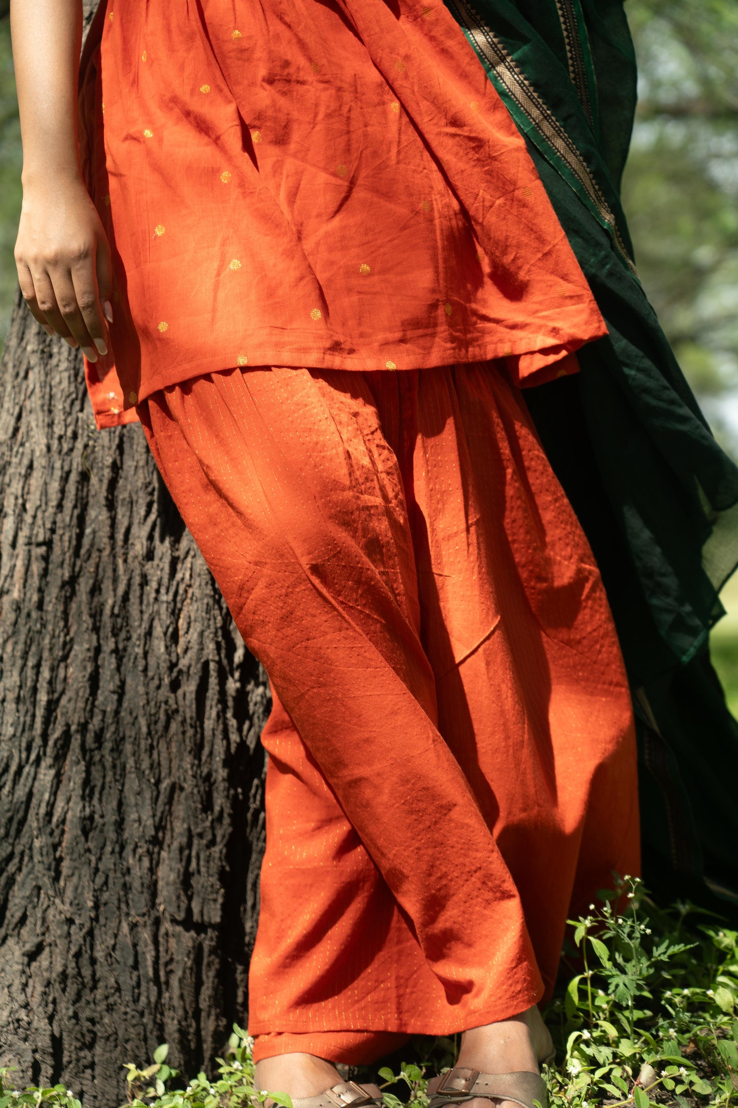 Studio  Orange Sharara Set