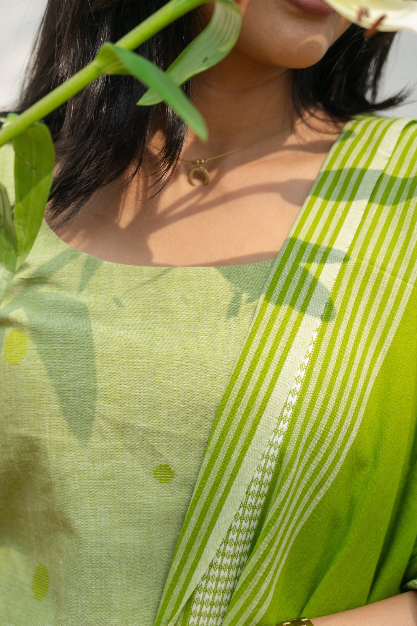 Studio Green Cotton Kadhambari Set