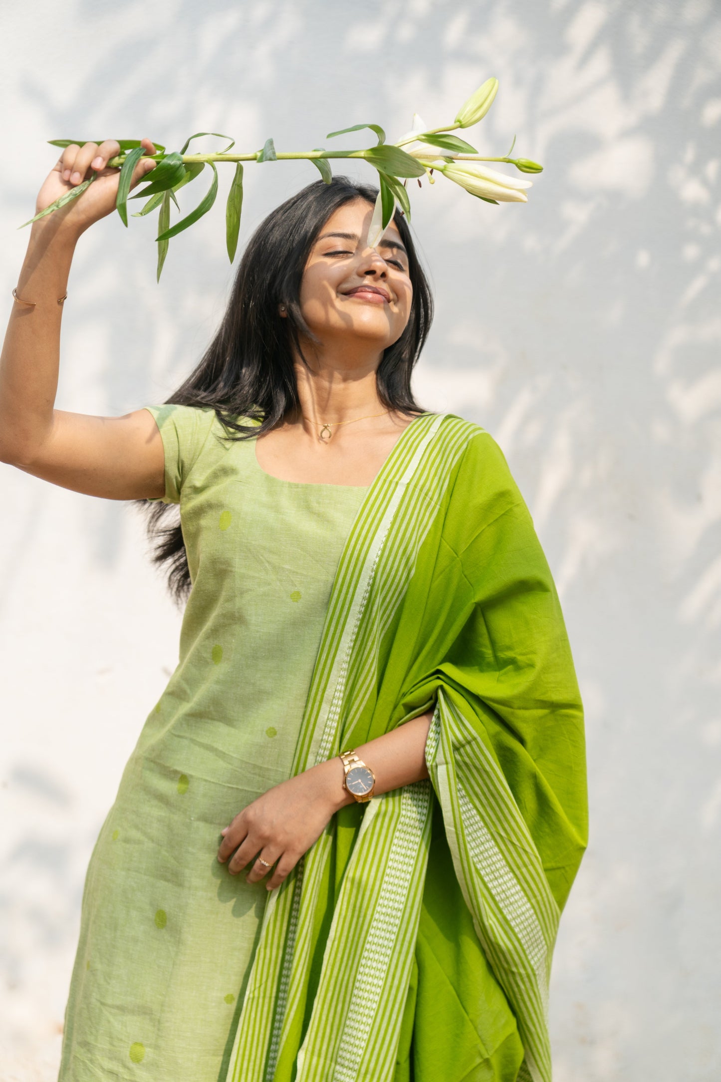 Studio Green Cotton Kadhambari Set