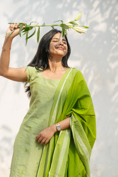 Studio Green Cotton Kadhambari Set