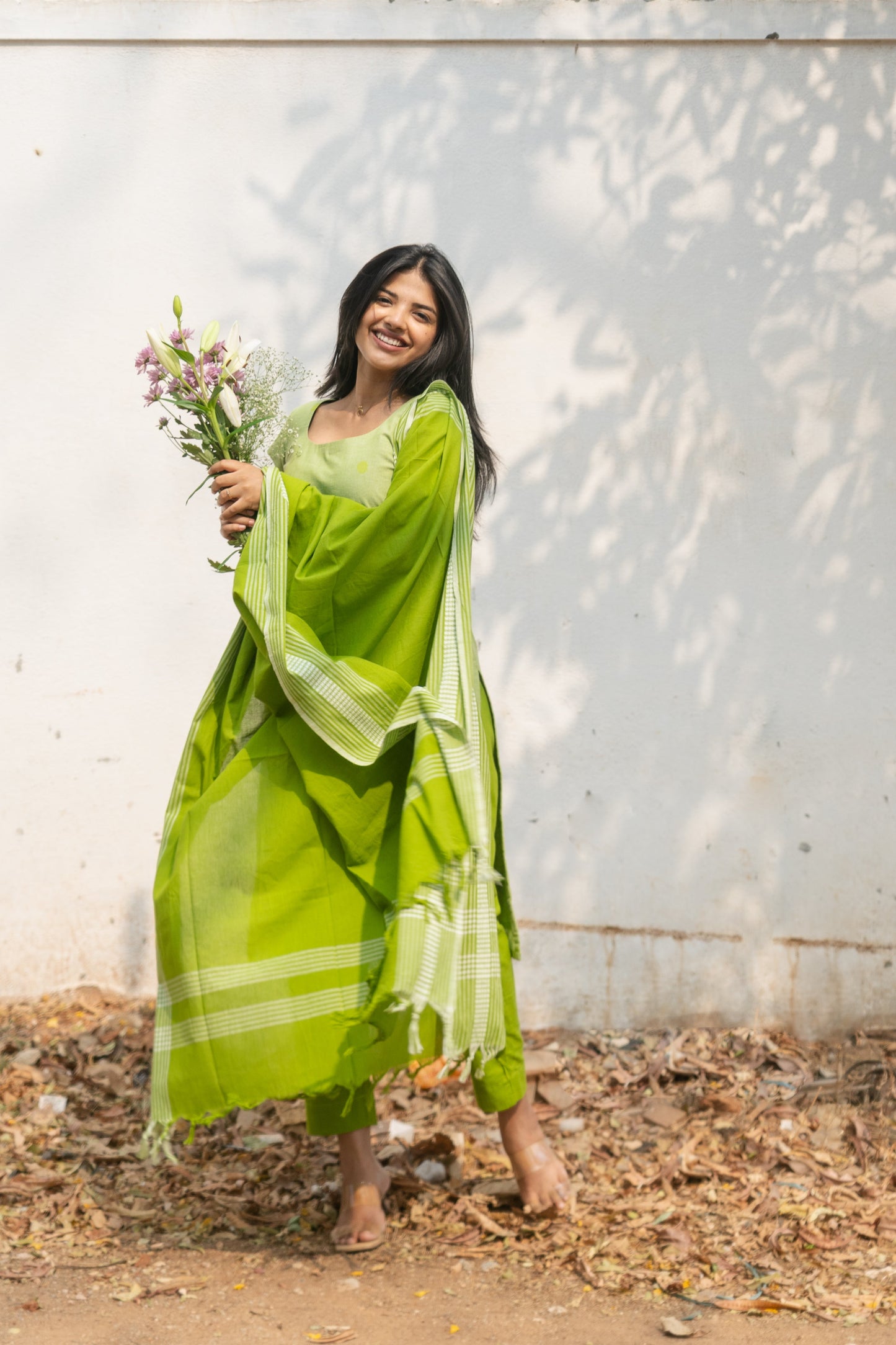 Studio Green Cotton Kadhambari Set