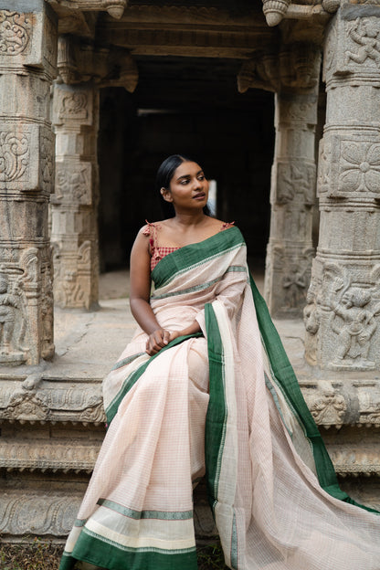 Ivory Muse Saree and Unstitched Blouse with 1m fabric