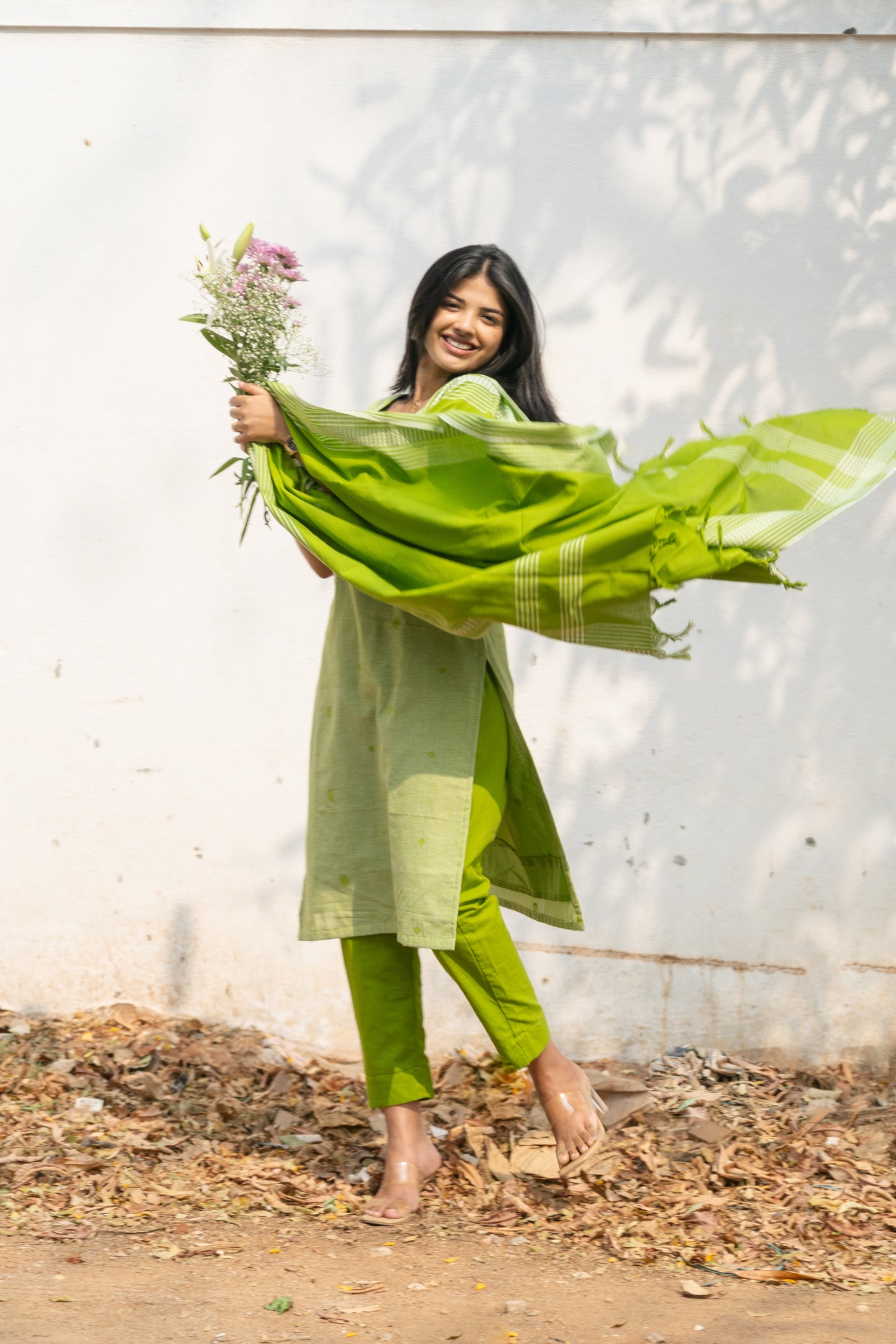Studio Green Cotton Kadhambari Set