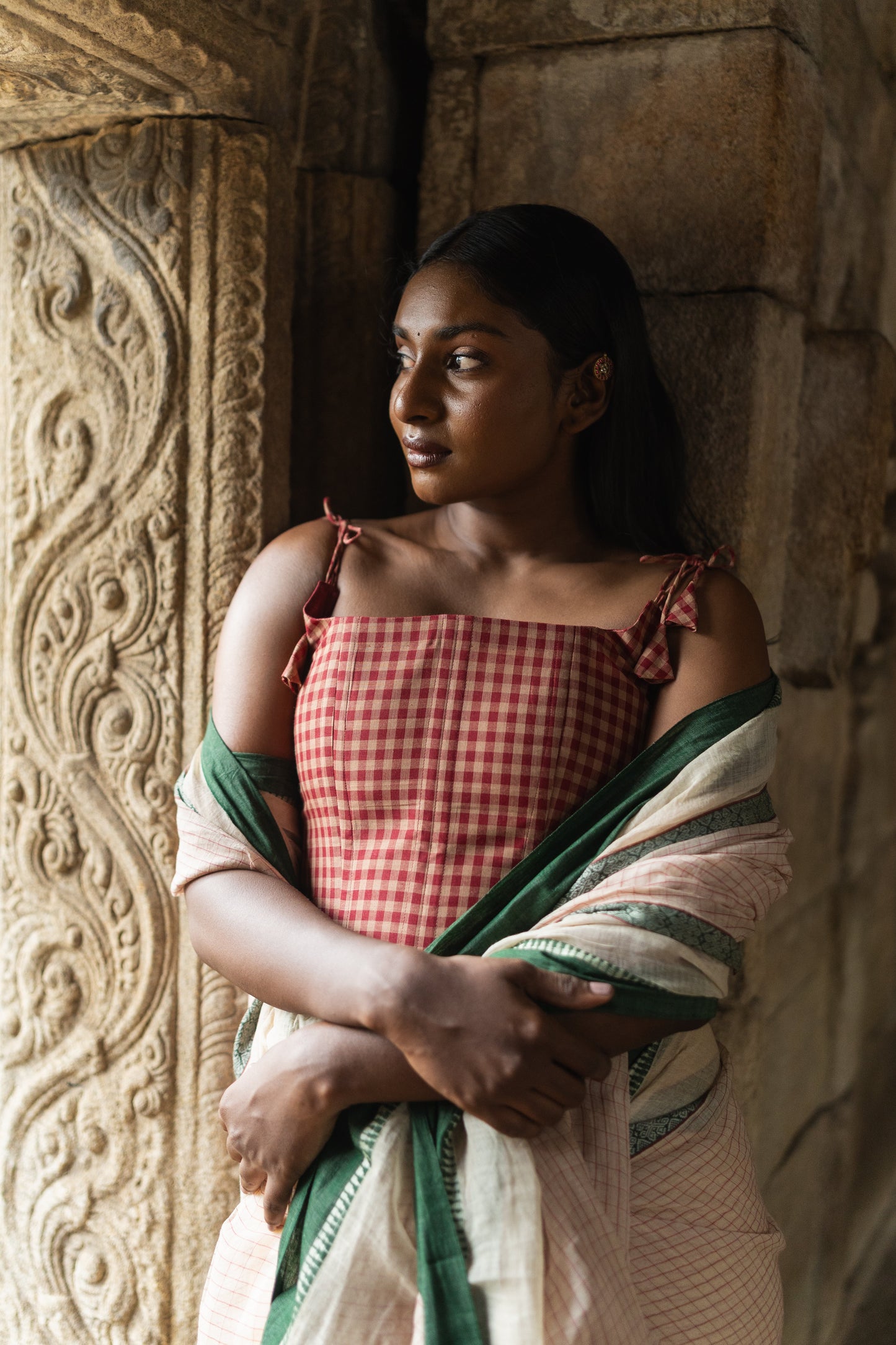 Ivory Muse Saree and Unstitched Blouse with 1m fabric