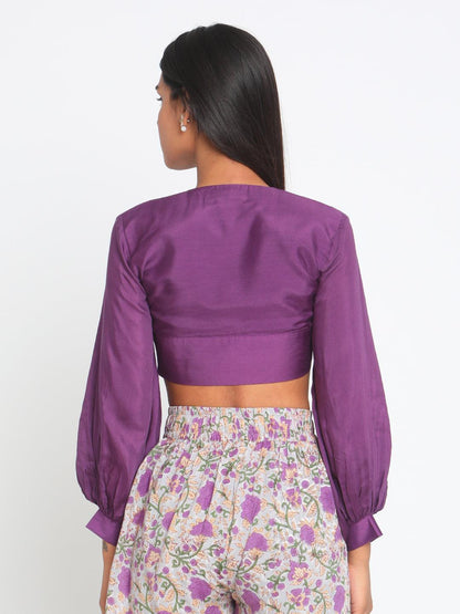 Silk Gathered Sleeve Blouse - trueBrowns