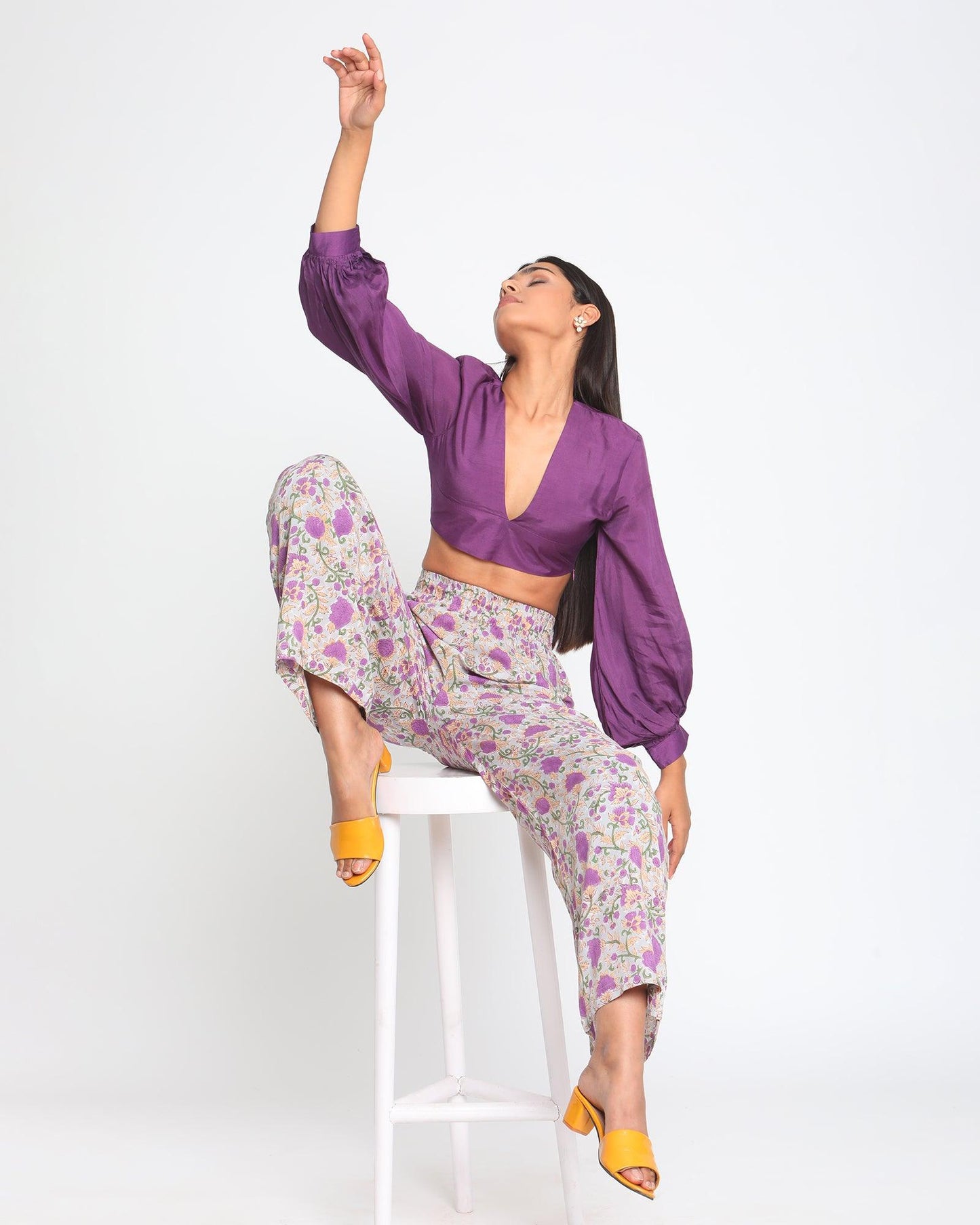 Silk Gathered Sleeve Blouse - trueBrowns