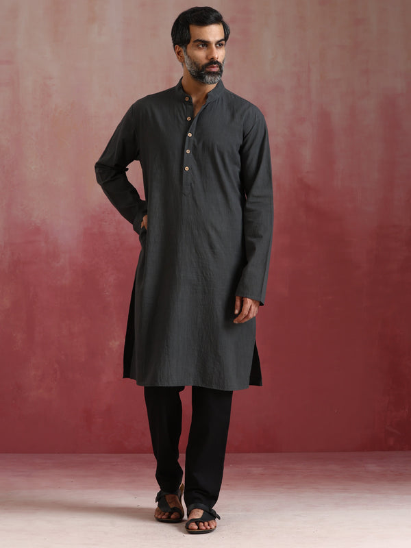 trueBrowns Men's Grey Kurta