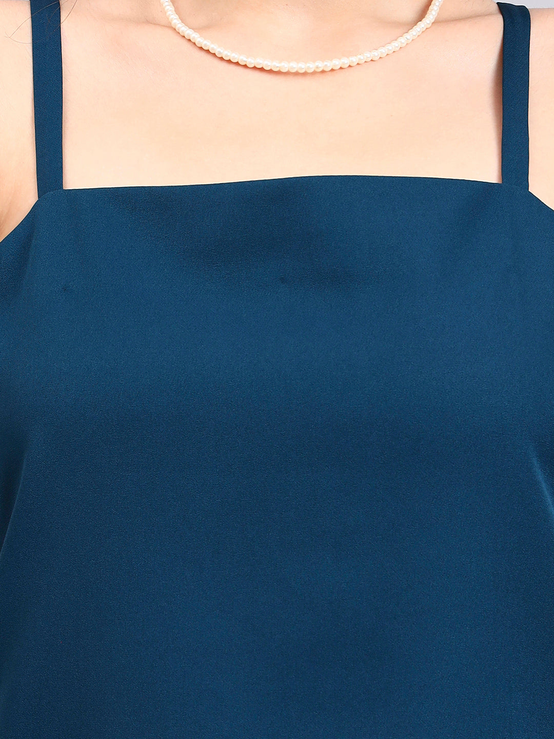 Powersutra Teal Green Square-Neck Camisole-Style It Solo Or Under A Blazer