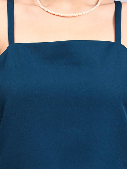 Powersutra Teal Green Square-Neck Camisole-Style It Solo Or Under A Blazer