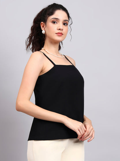 Powersutra Black Square-Neck Camisole-Style It Solo Or Under A Blazer