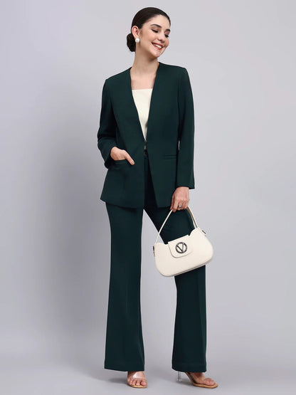 Women Green High-Rise Trouser