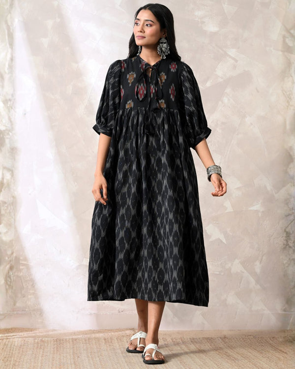 Tara Black Ikat Dress