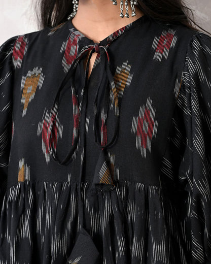 Tara Black Ikat Dress