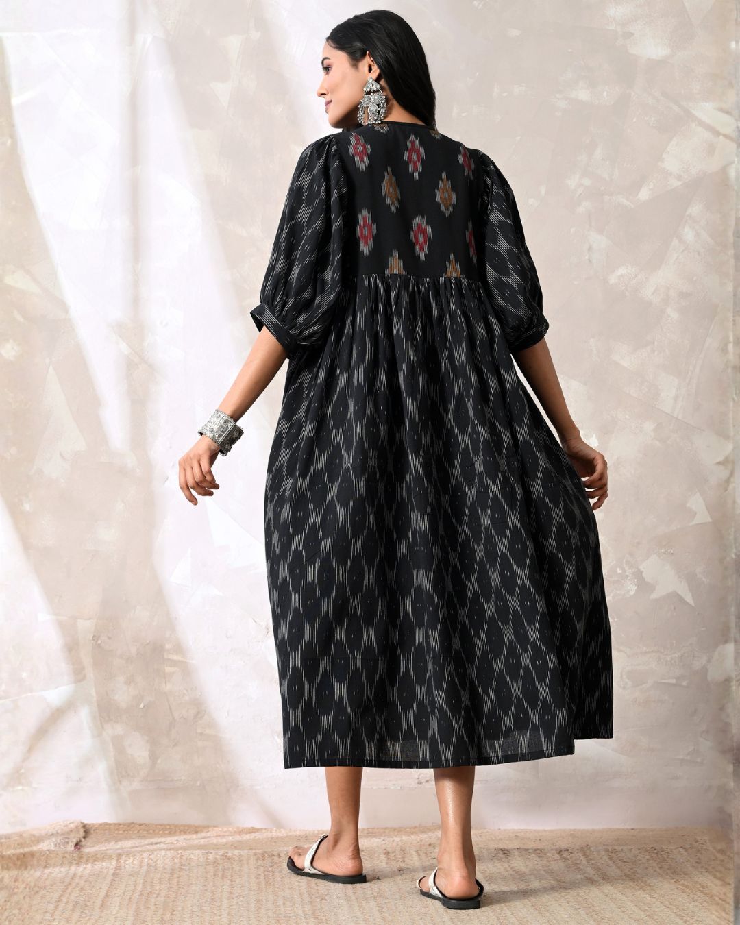 Tara Black Ikat Dress