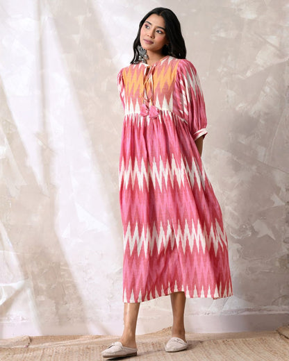 Tara Pink Ikat Dress