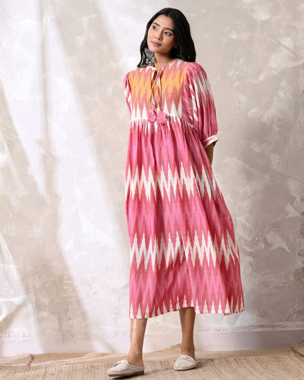 Tara Pink Ikat Dress