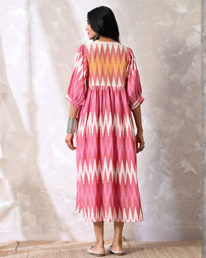 Tara Pink Ikat Dress