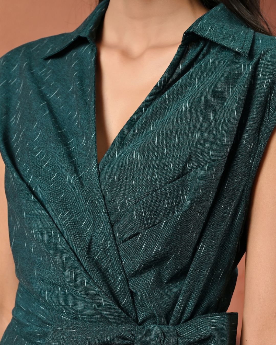 Teal Ikat Jumpsuit Bo