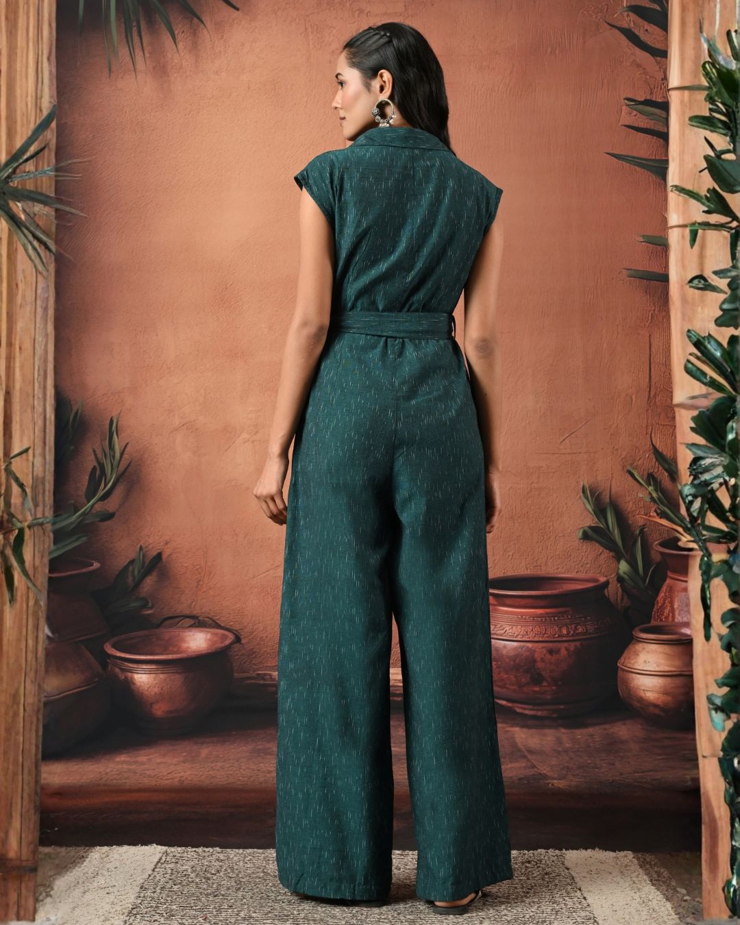 Teal Ikat Jumpsuit Bo