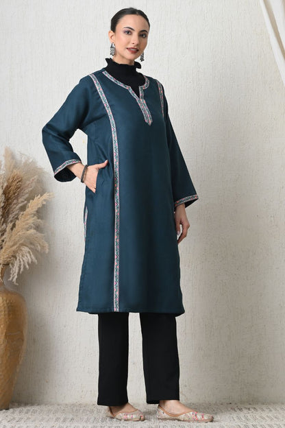 Feroza Lace Detail Kurta