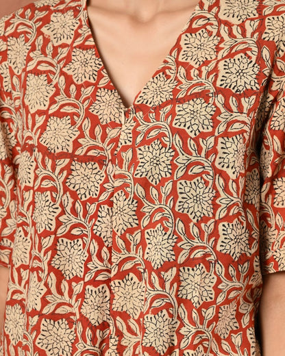 For The Drama Terracotta Jumpsuit Bo