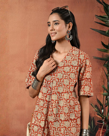 For The Drama Terracotta Jumpsuit Bo