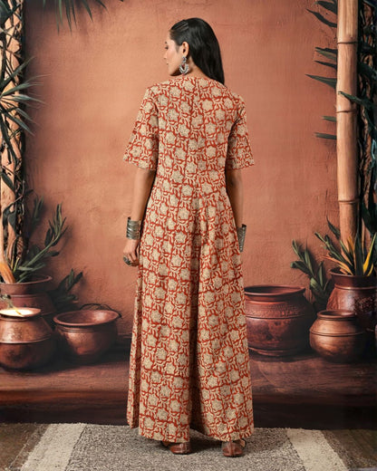 For The Drama Terracotta Jumpsuit Bo