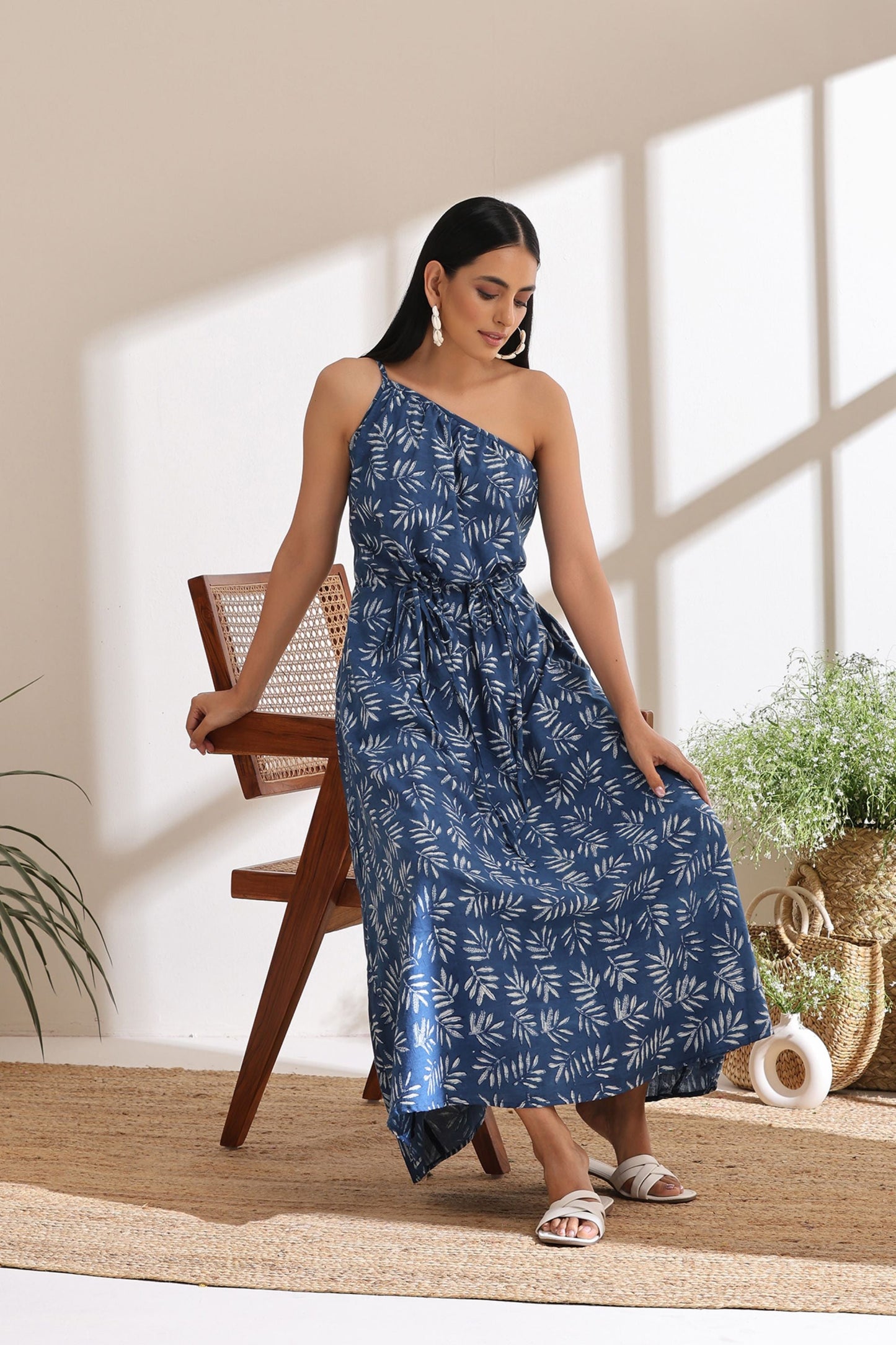 Murraya Samantha Indigo One Shoulder Dress