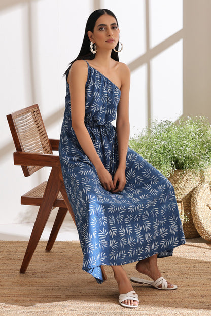 Murraya Samantha Indigo One Shoulder Dress