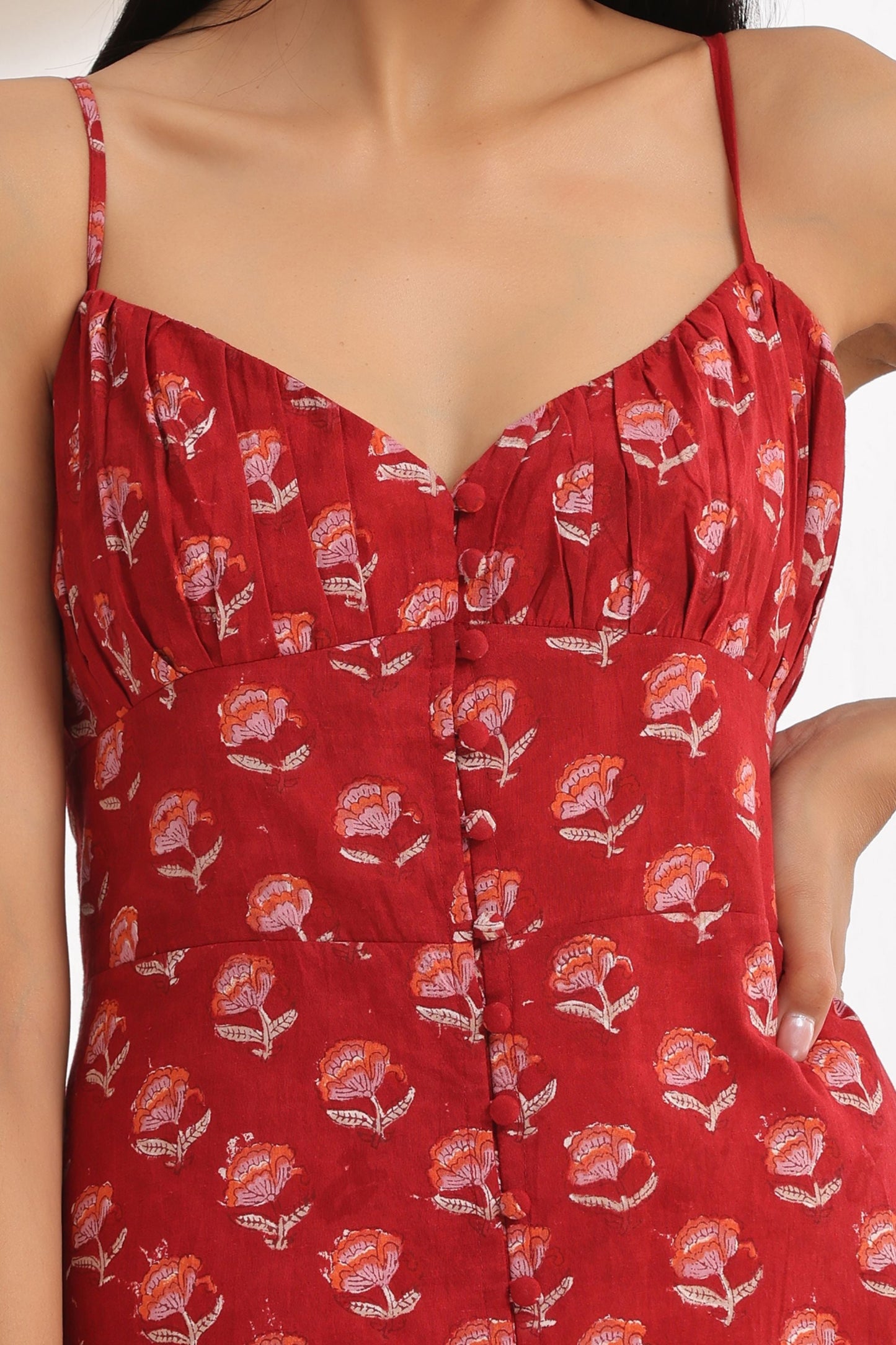 Murraya Isabel Red Midi Dress