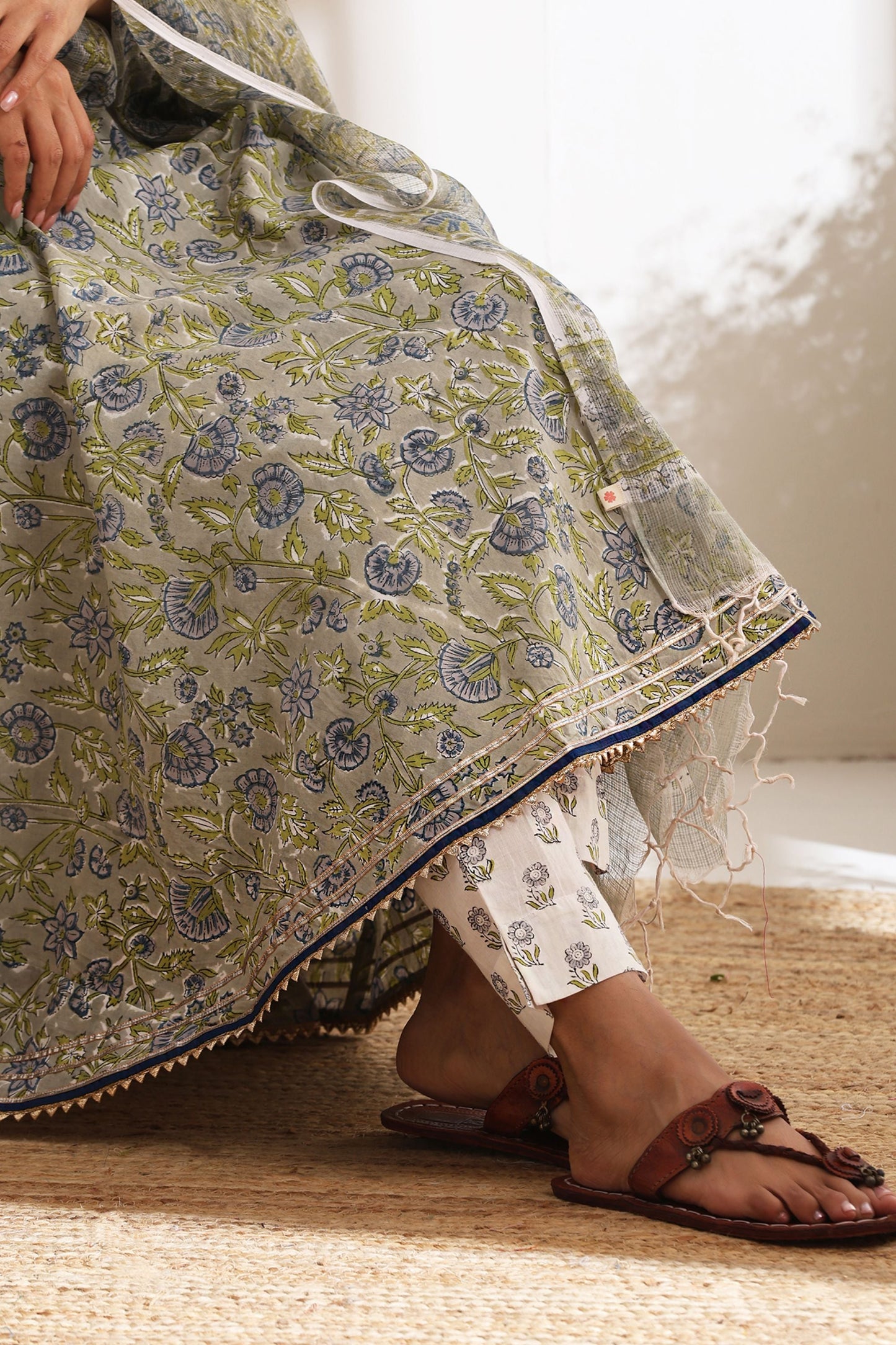 Murraya Fern Green Anarkali Set of 3