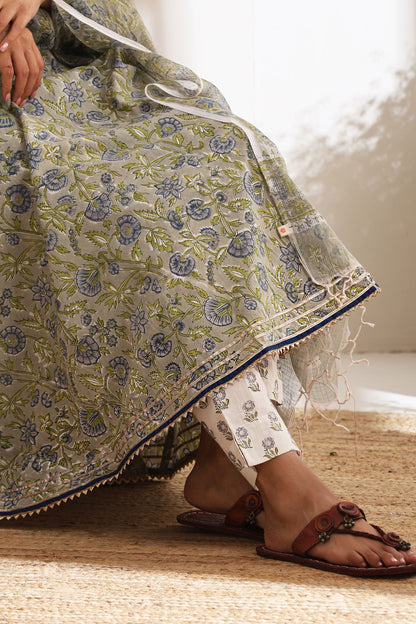 Murraya Fern Green Anarkali Set of 3