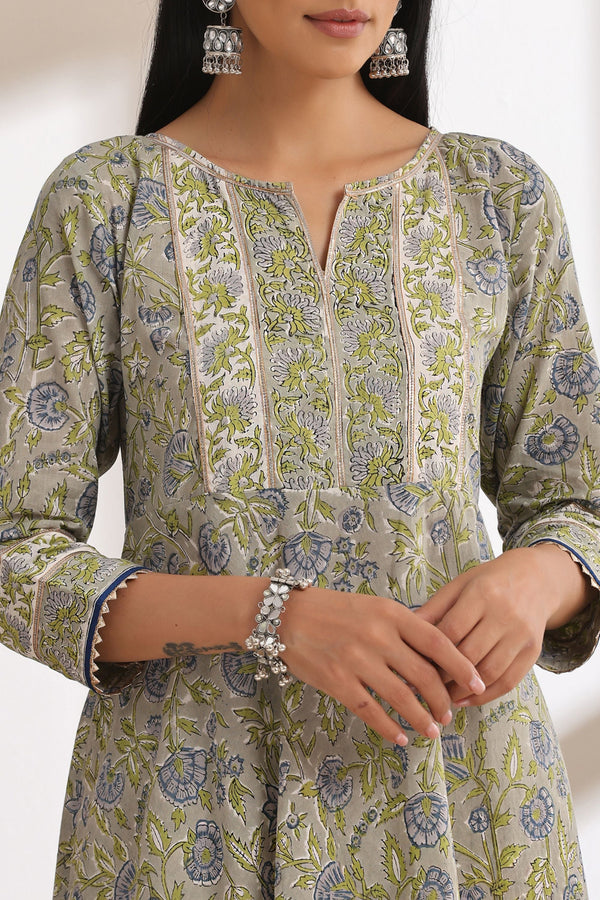 Murraya Fern Green Anarkali Set of 3