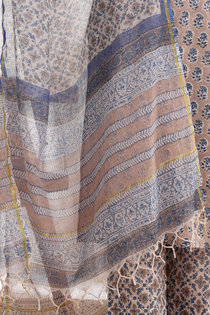 Murraya Ash Grey Pearl Embroidered Kurta Set of 3