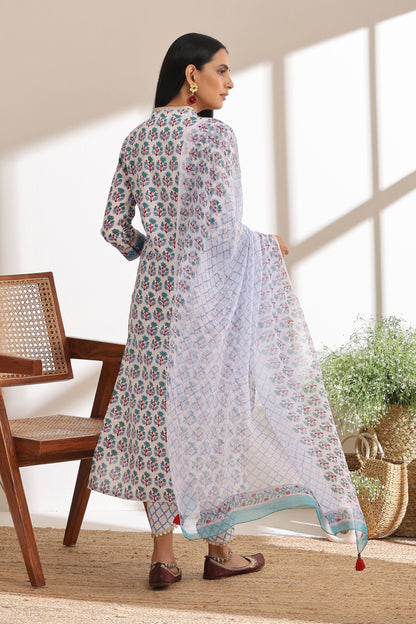 Murraya Blue Iris Kurta Set of 3