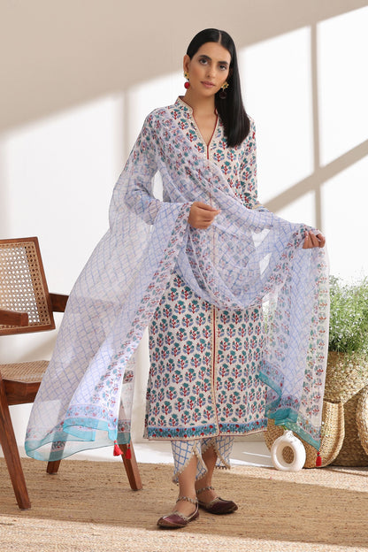 Murraya Blue Iris Kurta Set of 3