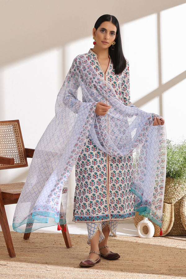 Murraya Blue Iris Kurta Set of 3