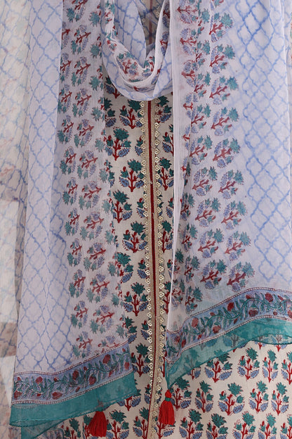 Murraya Blue Iris Kurta Set of 3