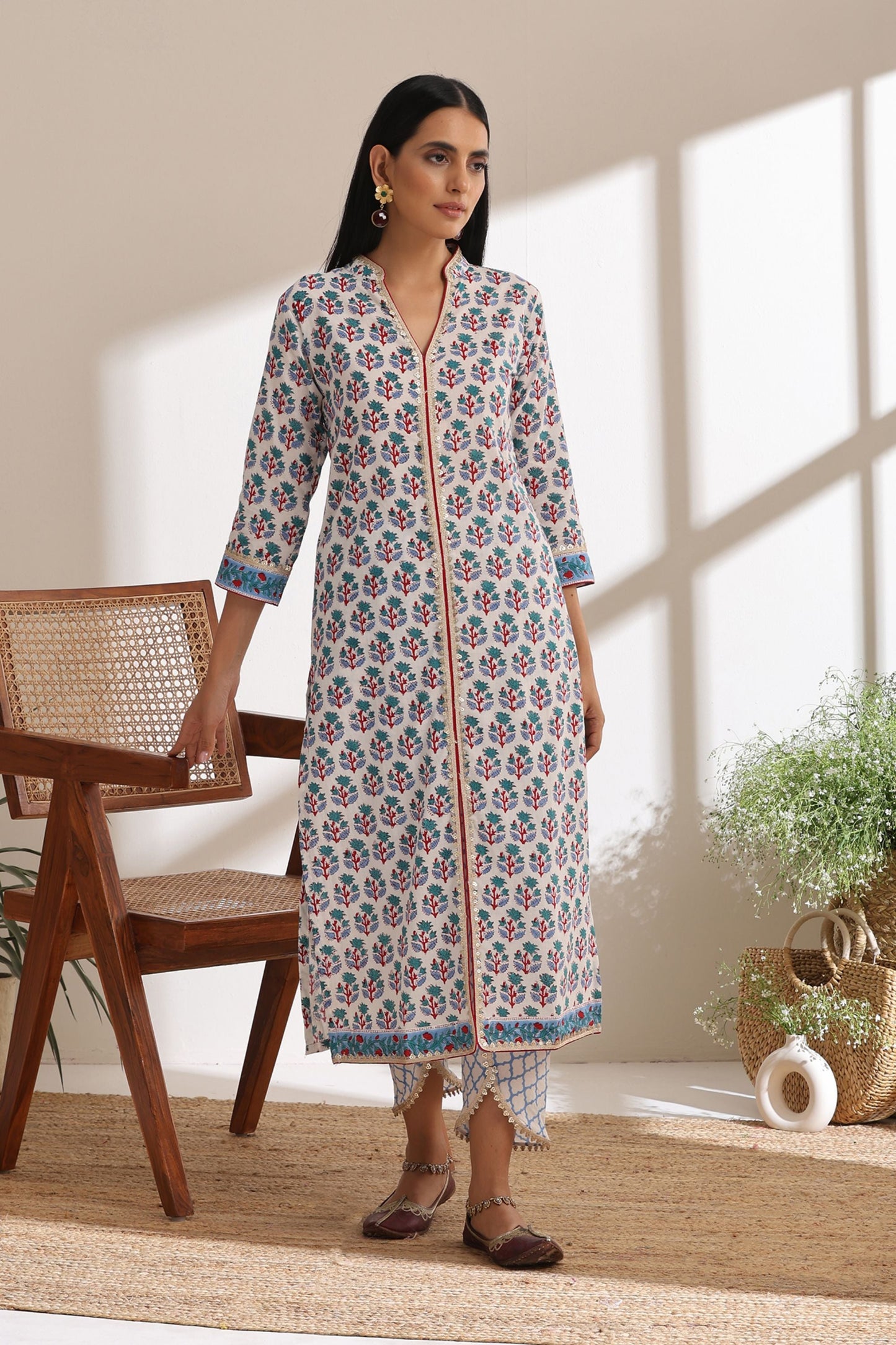 Murraya Blue Iris Kurta Set of 3