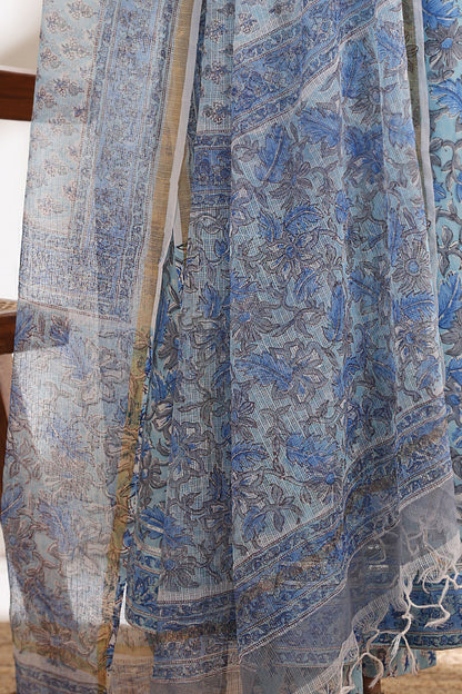 Murraya Powder Blue Embroidered Anarkali Set of 3