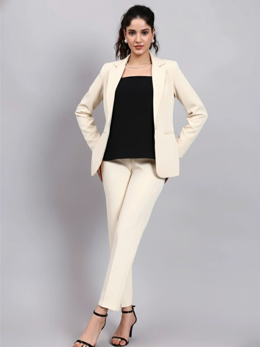 Powersutra Black Square-Neck Camisole-Style It Solo Or Under A Blazer