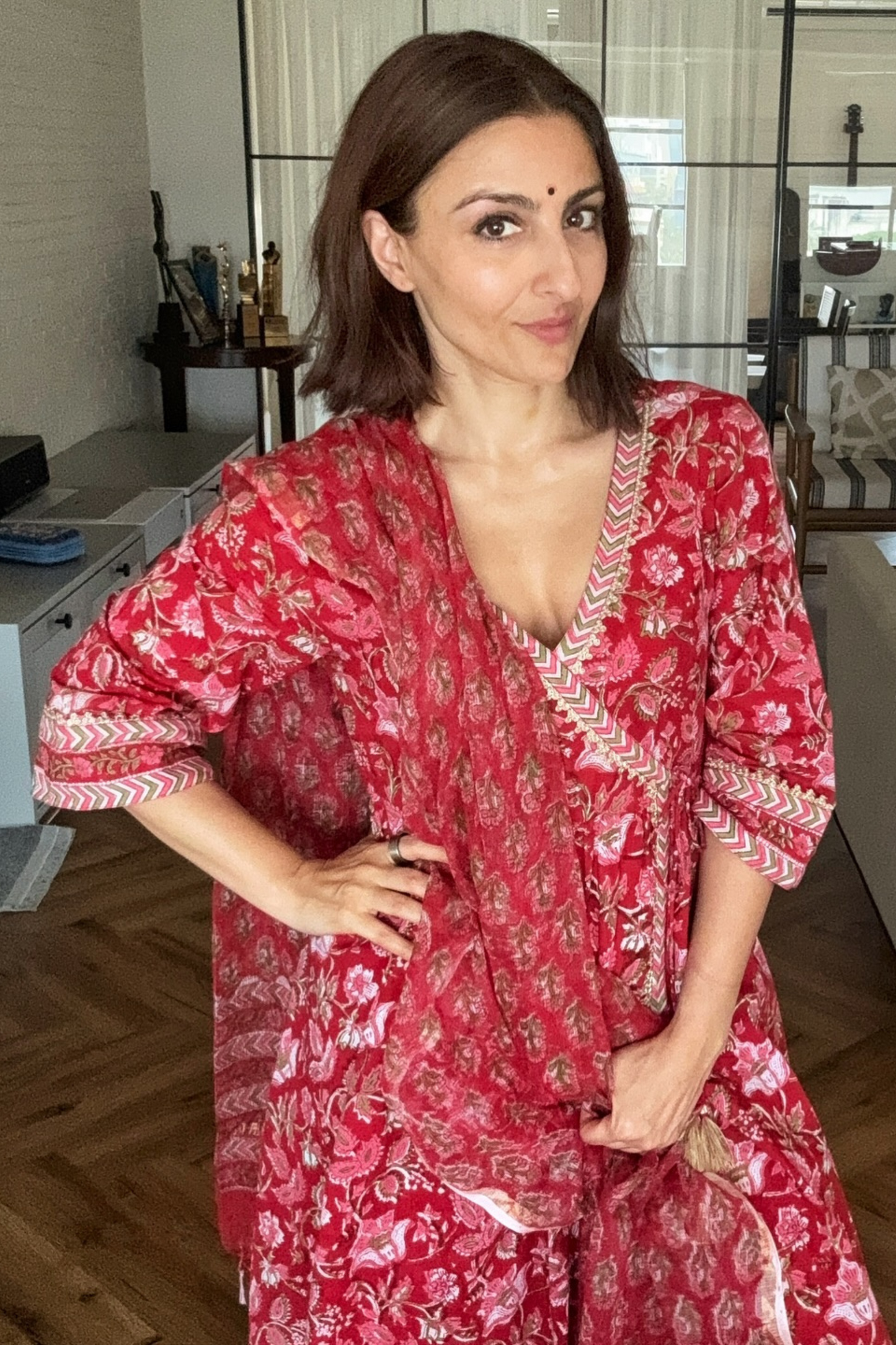 Murraya Red Sapphire Anarkali Set of 3